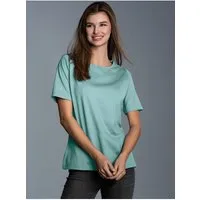 Trigema T-Shirt TRIGEMA T-Shirt DELUXE Baumwolle mit Kristallsteinen (1-tlg)