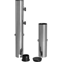 anndora Bodenhülse Edelstahl XL für HQ Schirme mit Adapter 60 / 50 mm