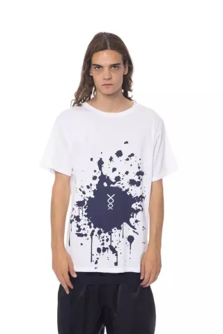 T-Shirt mit Kurzarm und Rundhalsausschnitt - Tintenfleck Grafik