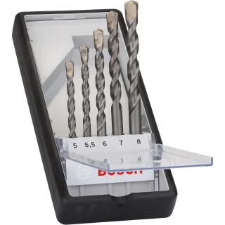 Bosch Betonbohrer-Robust Line-Set CYL-3, Silver Percussion, 5-teilig, 5 - 8 mm - 2607010526