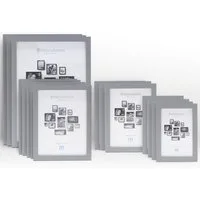 M MERCEO Bilderrahmen, 15-tlg. Bilderrahmen-Set Grau (10x15cm bis 21x30cm)