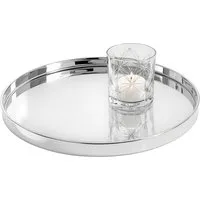 Spetebo Tablett Metall Kerzentablett mit Rand - 30 cm, Metall, (Anzahl, 1-tlg., Stück), Leicht zu reinigen
