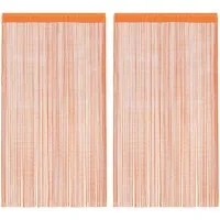vidaXL Vorhang Fadenvorhänge 2 Stk. Orange 140x250 cm (2 St)
