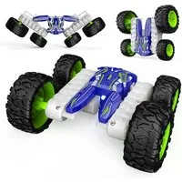 Diyarts RC-Auto (LED Lichter Wiederaufladbar Doppelseitig), Kleines 4WD RC Stuntauto 2,4 Ghz Fernsteuerung Spielzeugauto 360° Flip
