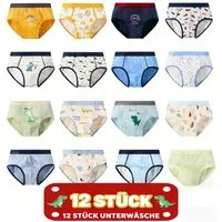 Bundviel Hosenunterrock 12 Jungen Slips Baumwolle Unterhosen Unterwäsche Slip Unterhosen (12-St)