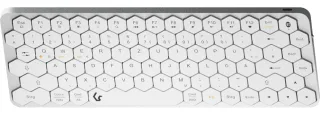 KeySonic KSK-5020BT-S (DE) | ksk-5020bt-s (de) | Mini Tastatur mit wabenförmigen Tasten - kabellose Verbindung