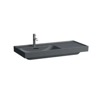 LAUFEN Waschtisch MEDA 460x1000x160 Ablage rechts 3 Hl. o.Ül. graphit matt, H8171187581581 H8171187581581