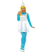 Funidelia Kostüm Die Schlümpfe Schlumpfine Kostüm Karneval Fasching, Der Exportschlager aus Schlumpfhausen: hellblaues Kostüm mit Zipfelm