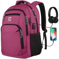 MODFU Laptoprucksack Laptop Rucksack Rucksäcke Schulrucksack Laptoptasche Wasserbeständig (Laptop Notebook Tasche Schule Uni Rucksack Freizeitrucksack, Anti-Diebstahl, Backpack mit Laptopfach, Sportrucksack, mit USB-Anschluss), Herren Damen Jungen Te
