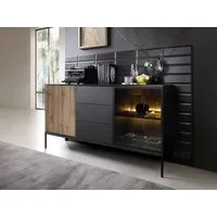 Luxusbetten24 Kommode Designer Kommode Nayra II, inklusive LED-Beleuchtung