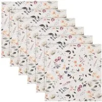 REDBEST Stoffserviette Serviette 6er-Pack, Baumwolle Blumen
