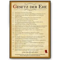 Tigerlino Poster Ehegesetz Hochzeitsgeschenk Ehepaar Hochzeitstag Geschenk zur Hochzeit