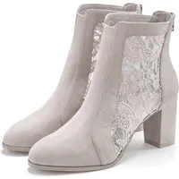 LASCANA Ankle Boot, Stiefel, High-Heel-Stiefelette mit eleganter Spitze und bequemen Blockabsatz