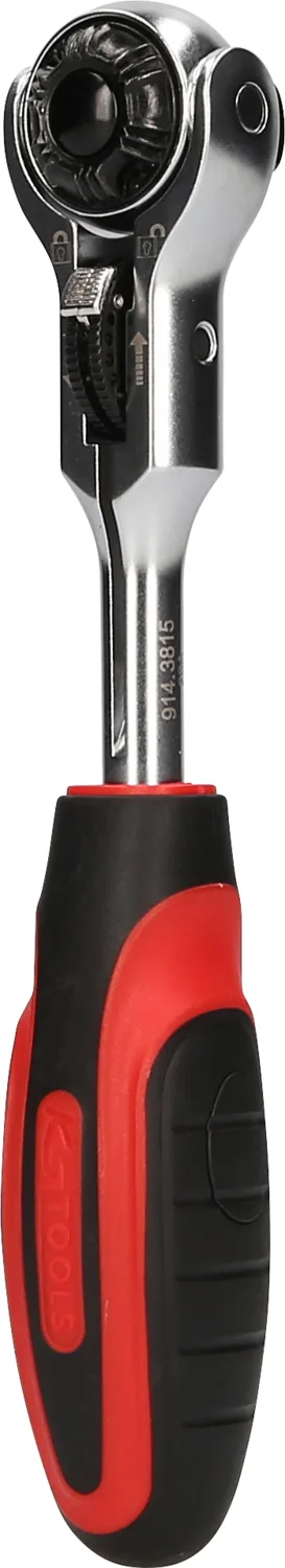KS Tools 3/8" MODIFIX Mini-T-Griff-Schwenkkopf-Knarre, 72 Zahn, 0°+90° - 914.3815