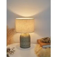 Pauleen Tischleuchte Tender Pearl max20W Beige 230V Stoff/Keramik, Ein-/Ausschalter, ohne Leuchtmittel, E14