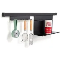 Kesseböhmer Küchenorganizer-Set Linero MosaiQ EasyLine Küchenreling 600 - 1800 mm, 2er Hakenleiste