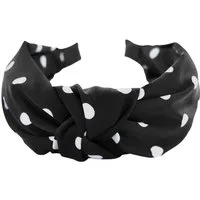 axy Haarreif Breiter Haarreif mit Knoten und Satin bezogen, Vintage Damen Haareifen Haarband