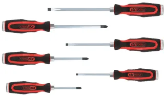 KS Tools ERGOTORQUEmax Schlagkappen-Schraubendreher-Satz, 6-tlg Schlitz, PH - 151.1160