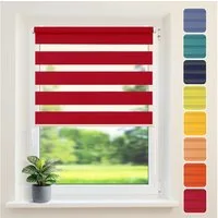 Doppelrollo Duo-Rollo Klemm Fix, Fenster-Rollo Ohne Bohren, DomDeco, Klemm- oder Schraubmontage, Klemmbar, Kettenzug, ohne Bohren, Sicht- und Blendschutz