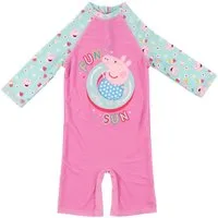 United Labels® Badeanzug Peppa Wutz Schwimmanzug UV-Schutz 50 Overall Badeanzug Einteiler