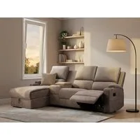 OTTO home Ecksofa NAPORI Microfaser, Multimediasofa, 3er Kinosessel XXL, L-Form, Kinosofa mit Relaxfunktion, Getränkehalter, Staufach und Staukasten