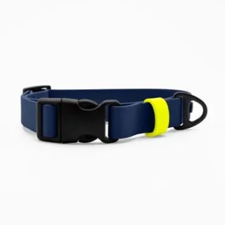 THE DOG IDEA Biothane Halsband Navy Klickverschluss XS