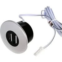 kalb Einbau USB-Hub silbergrau 12V f Smartphone USB-Ladegerät