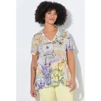 Angel of Style T-Shirt T-Shirt A-Linie Glitzersteinchen Blumenmuster