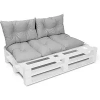 Amilian Stuhlkissen - Bankauflage - Gartenbankauflage - 60x120cm + 2 x 40x60cm, 3er Set - Gartenbankauflage - Pallettensitzkissen - Bankkissen