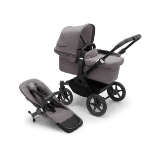 Bugaboo Donkey 5 Mono Complete Black/Grey Melange Kinderwagen-Set mit Liegewanne und Sitz