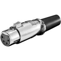 Mikrofonkupplung, 4Pin schwarz, 1 Stück