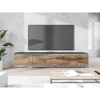 Home affaire Lowboard Vera, wahlweise mit oder ohne Beleuchtung, gefräste MDF Front mit 3D Effekt, stehend und hängend montierbar