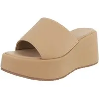 Ital-Design Moderne Plateau-Sandalen für Damen, vielseitig und komfortabel Plateausandaletten (91512076) Keilabsatz/Wedge Keilsandaletten in Hellbraun