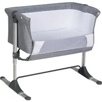 Schardt Baby-Reisebett Schardt Wiege / Beistellbett Joy Leinenstruktur hellgrau