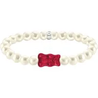THOMAS SABO Armband THOMAS SABO x HARIBO Schmuck: Perlenarmband mit Goldbär, mit Kristallglas - mit Süßwasserzuchtperle