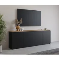 OTTO home Sideboard Modo, Breite 200 cm, moderne grifflose Kommode 4Türen, Anrichte mit viel Stauraum, Einlegeböden verstellbar