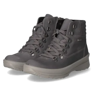 Beliana Schnürstiefeletten  Grau - Gr. 38 -  Leder und Textil