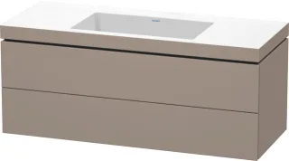 Duravit L-Cube c-bonded Set wandhängend Basalt Matt 1200x480x500 mm - LC6929N4343 LC6929N4343