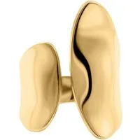 Heideman Fingerring Makoa goldfarben (Ring, 1-tlg., inkl. Geschenkverpackung), Fingerring organische Form