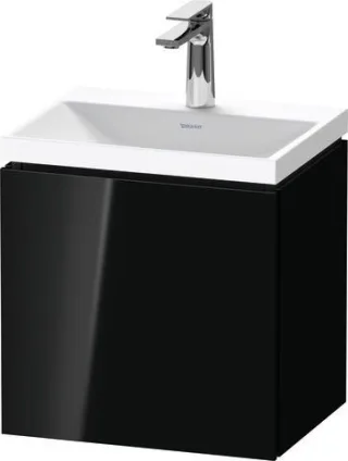 Duravit L-Cube c-shaped Set wandhängend Schwarz Hochglanz 450x350x480 mm - LC6949O40400000 LC6949O40400000