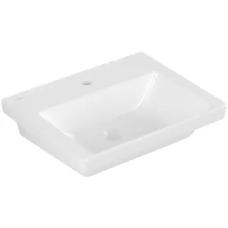 Villeroy und Boch Subway 3.0 Waschtisch 4A70F501 55x44cm, mit 1 Hahnloch/ohne Überlauf, weiß