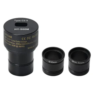 HAYEAR 5MP CMOS USB 2.0 Microscope Ocular Adapter Electronic Eyepiece HD Microscope Camera for Microscopio Stereo and Bi
