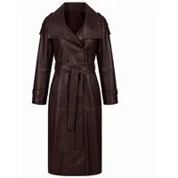 Mouflon Lederjacke Angel Echtleder-Mantel mit modischem Designerkragen