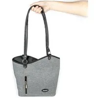 Haberland Fahrradtasche Haberland Lenkertasche Melanie grau - flexible Rucksack-Lenkertasche m