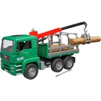 Bruder® Spielzeug-Forstmaschine MAN Holztransporter mit Ladekran 43 cm (02769), Made in Europe