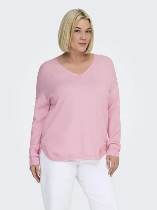ONLY CARMAKOMA - CARMARGARETA LS PULLOVER KNT NOOS light pink - Gr. - L-50/52