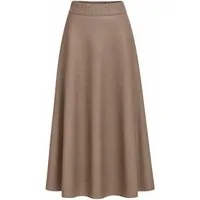 Mississhop Lederimitatrock Damen A-Linien langer Rock aus Kunstleder M.404