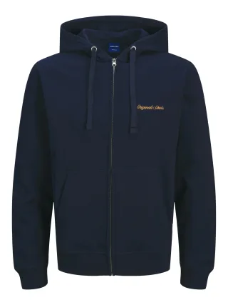 JACK&JONES - JORNORREBRO EMB SWEAT ZIP HOOD NOOS ocean cavern - Gr. - M