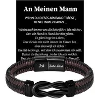 LuxusKollektion Lederarmband Armband Lederarmband Ich liebe dich Geschenk Männer Armband für Ihn