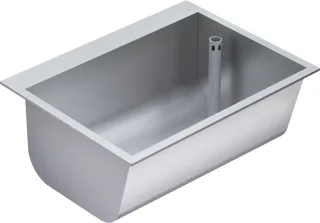KWC Aquarotter Einlegewaschtrog, SIRIUS, Edelstahl, 670x281x520 mm, Ablauf rechts, 2030045757 2030045757